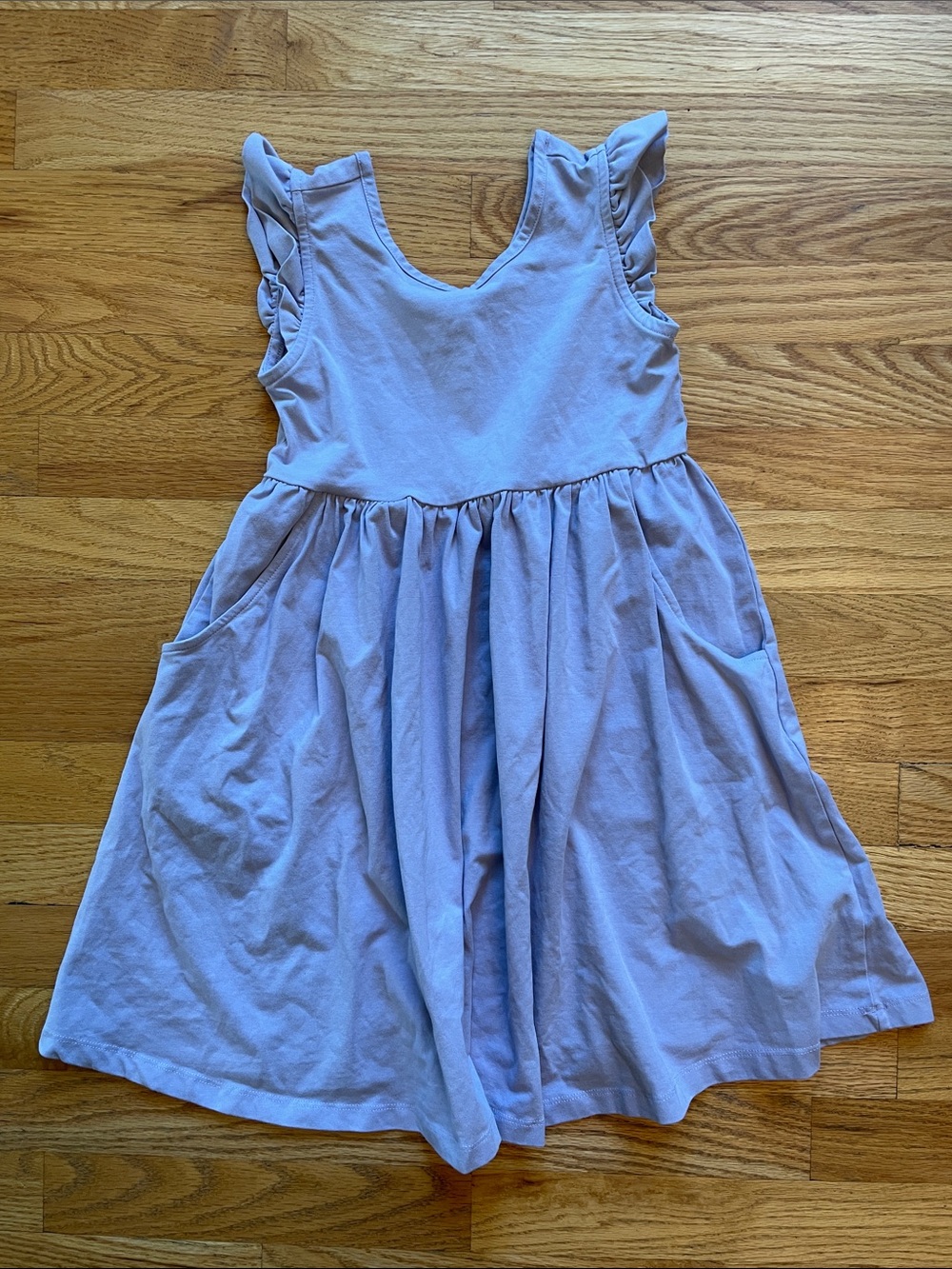 Hanna Andersson Ruffle Skater Dress with Pockets